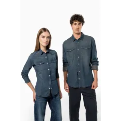 Kariban K518 Women’s Long-Sleeve Denim Blouse