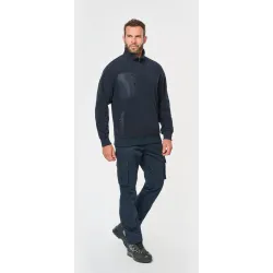 Kariban | WK905 | Delovni flis pulover s kratko zadrgo