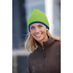 Myrtle Beach | MB 7584 | Strick Beanie mit Kontraststreifen