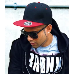 Result Headwear | RC082X | 6 Panel Contrast Flat Peak Cap