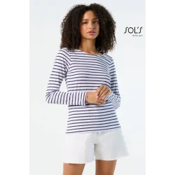 SOL'S | Marine Women | Damen T-Shirt langarm gestreift